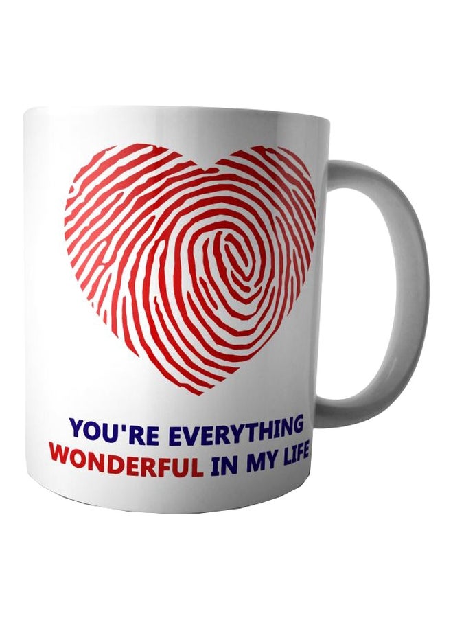 Web Afandy Valentines Day Printed Coffee Mug White/Red/Blue