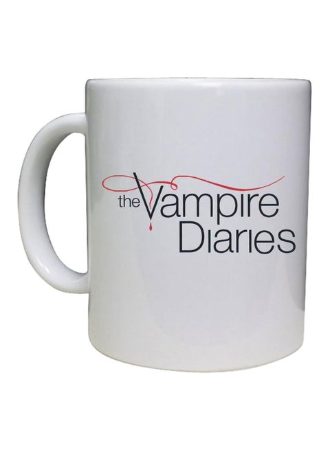 Vampire Diaries Printed Mug White/Black/Red Standard Size
