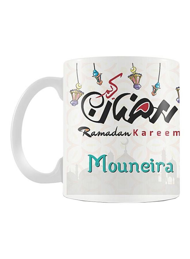 Printhouse Ramadan Kareem Printed Ceramic Mug White/Black/Blue 