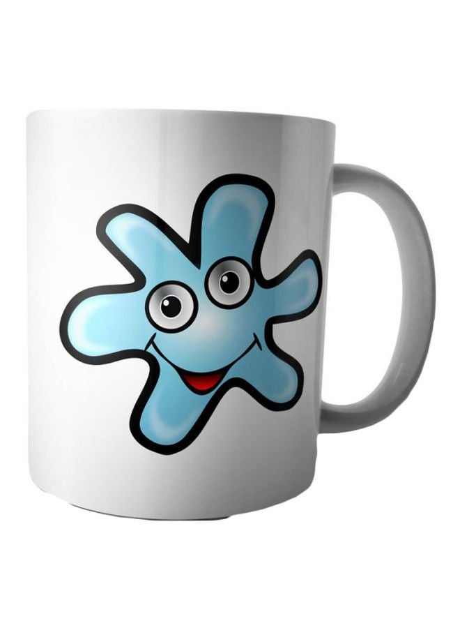 ويب أفندي مج من السيراميك بطبعة أبيض/أزرق/أسود/أصفر