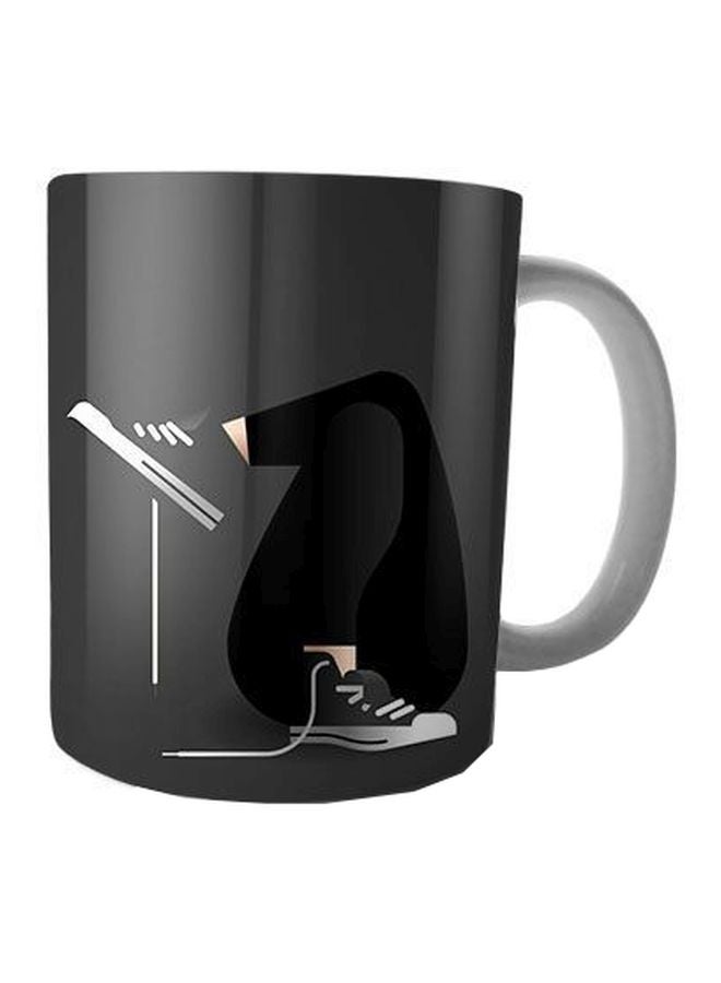 Fast Print Printed Ceramic Mug Black/White/Beige Standard