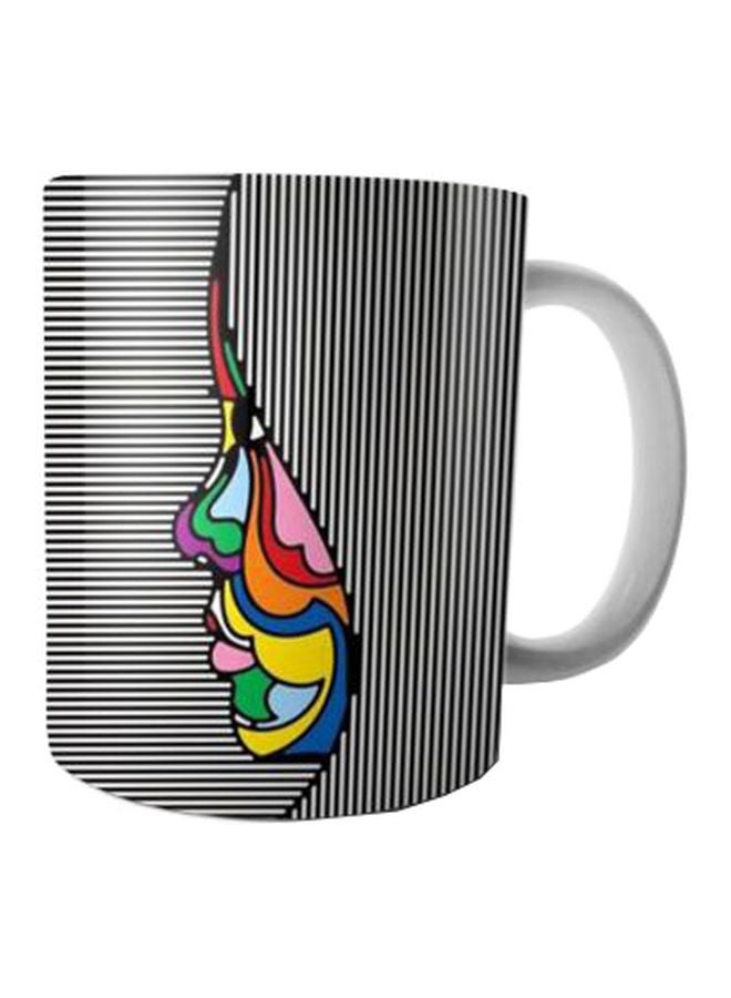Fast Print Printed Ceramic Coffee Mug White/Black/Yellow Standard