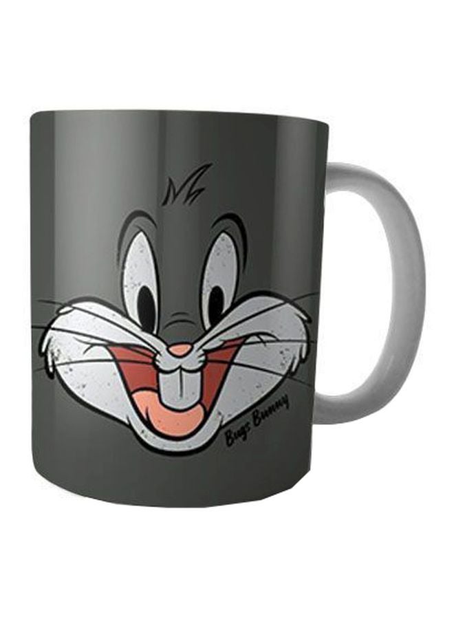 Fast Print Printed Ceramic Coffee Mug Grey/White/Black Standard