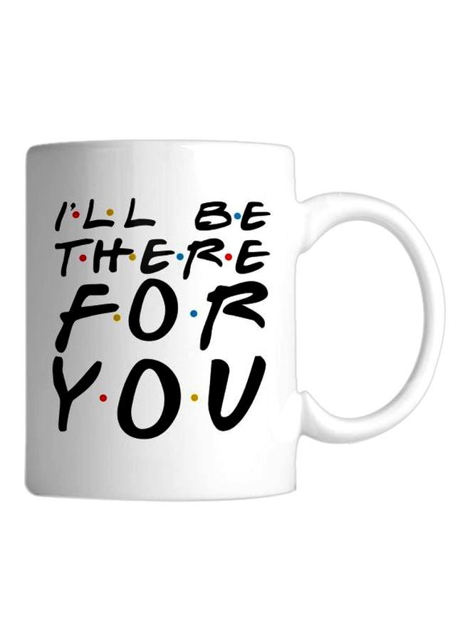 مج قهوة من السيراميك مزين بطبعة أبيض/أسود/أصفر Standard