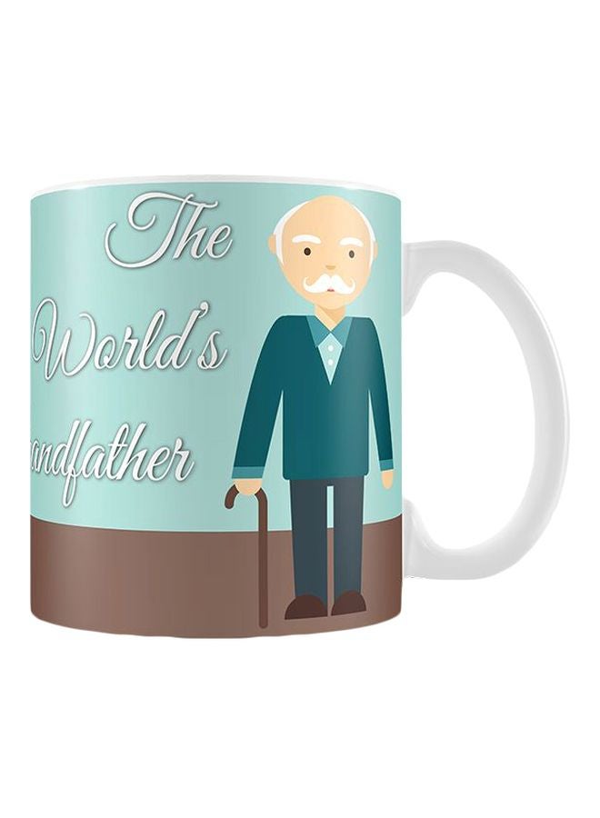 The World’s Greatest Grandfather Printed Coffee Mug Green/Brown Standard - Image 1