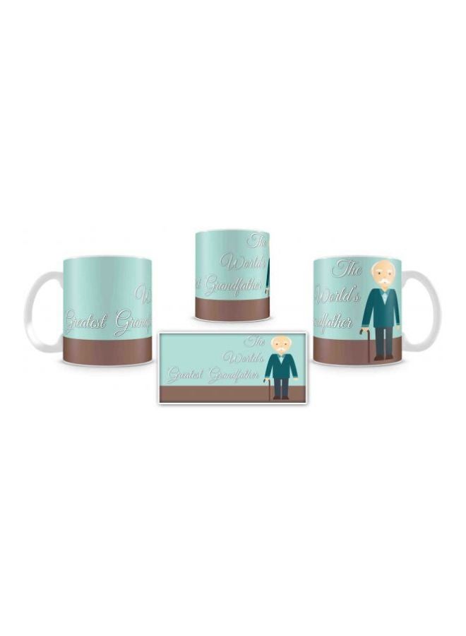 The World’s Greatest Grandfather Printed Coffee Mug Green/Brown Standard - Image 2
