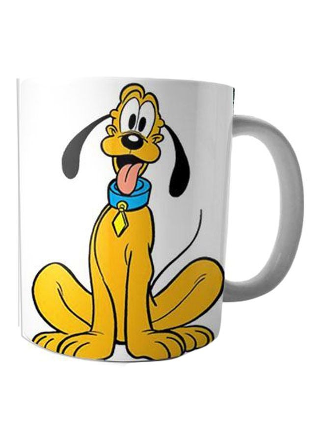 فاست برينت مج قهوة من السيراميك مزين بطبعة أبيض/أصفر/أسود Standard