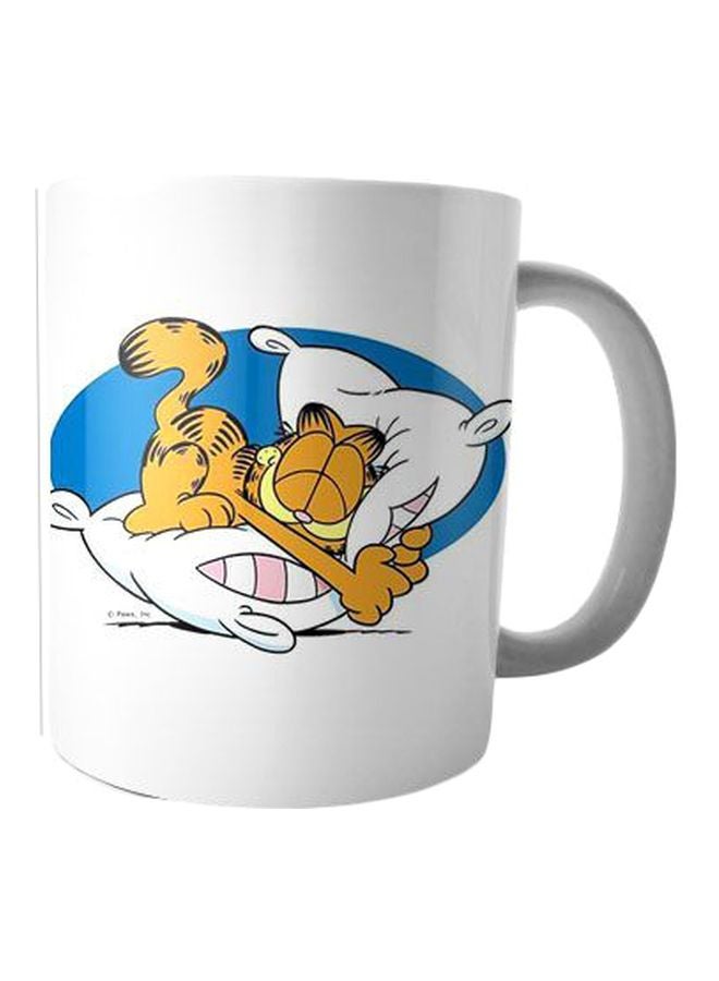 Fast Print Printed Ceramic Mug White/Blue/Yellow