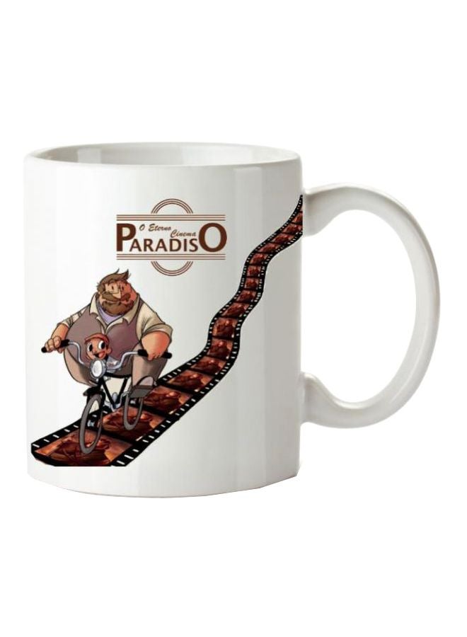 Printed Coffee Mug White/Brown Standard
