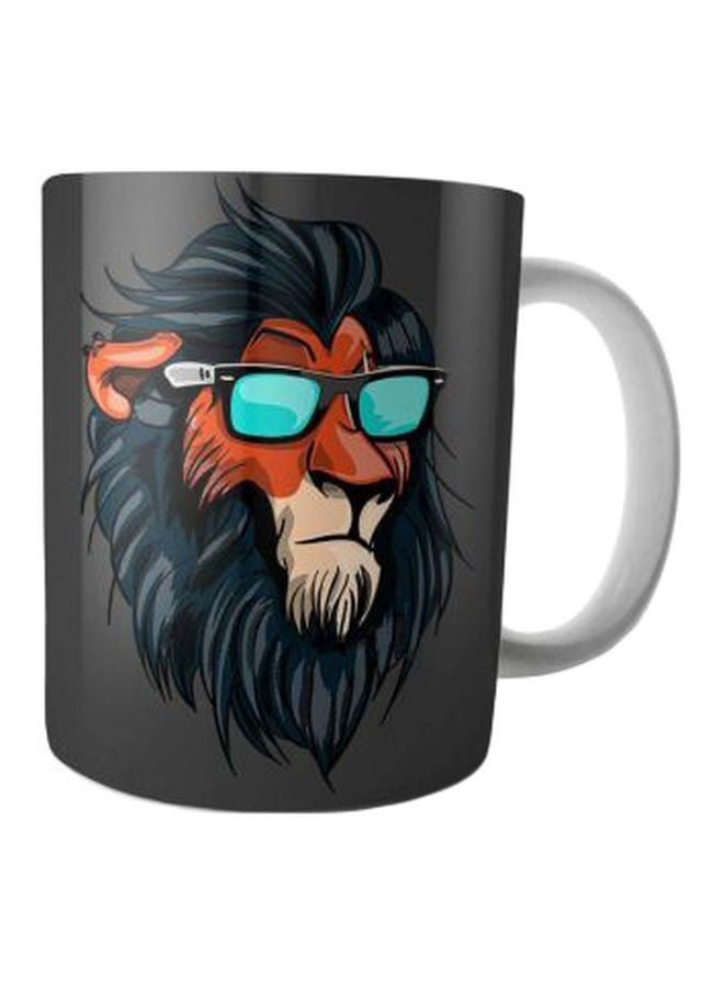 فاست برينت مج قهوة بطبعة أسد أسود/ بني/ أزرق Standard