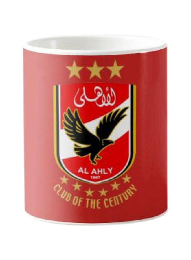 مج من الخزف مزين بطبعة أحمر / أسود / أبيض Standard - Image 1