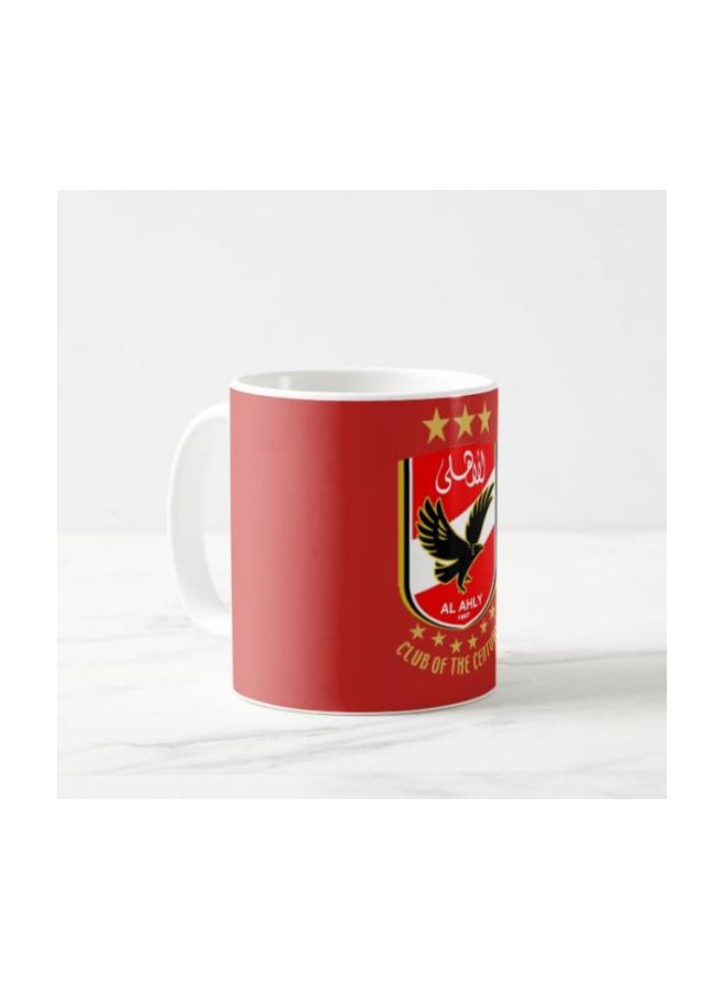 مج من الخزف مزين بطبعة أحمر / أسود / أبيض Standard - Image 3