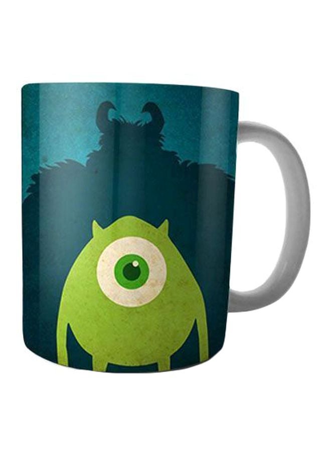 Fast Print Printed Ceramic Coffee Mug Blue/Green/White Standard