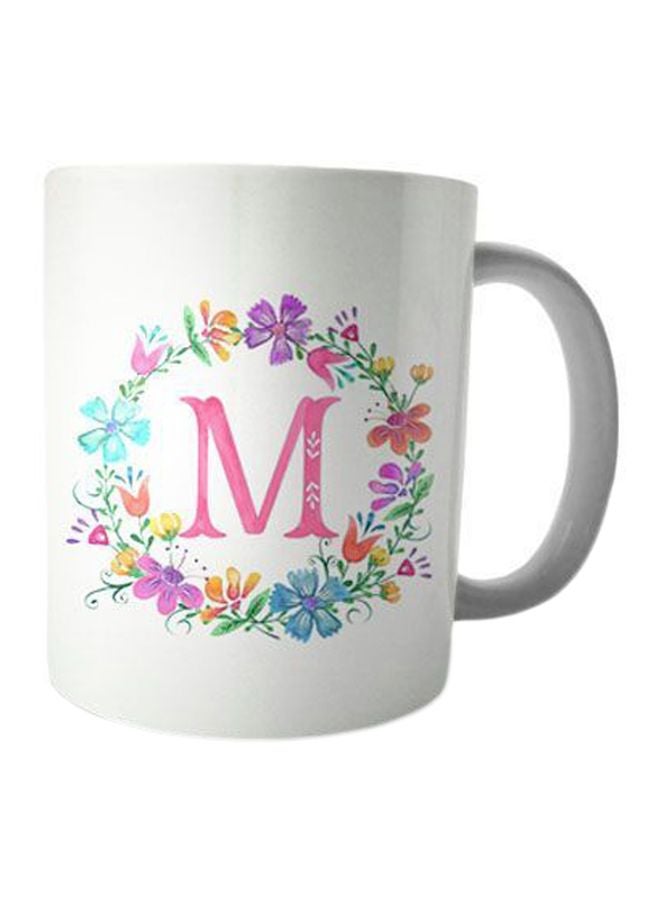 Fast Print Printed Ceramic Coffee Mug White/Pink/Blue Standard