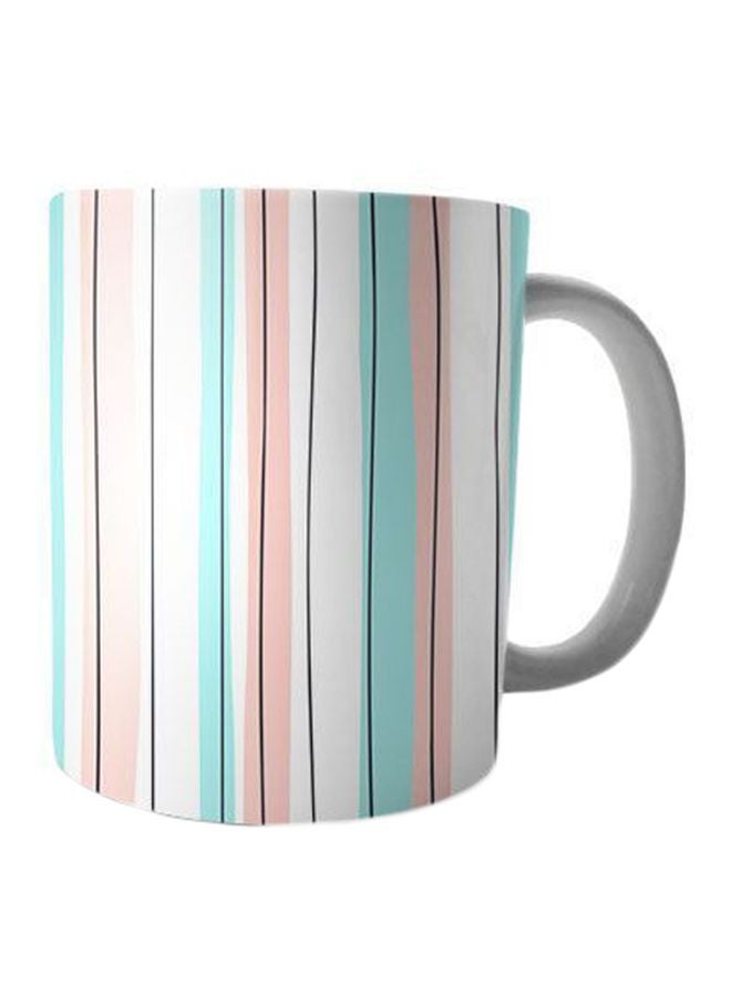 فاست برينت مج قهوة من السيراميك مزين بطبعة أبيض / وردي / أزرق Standard