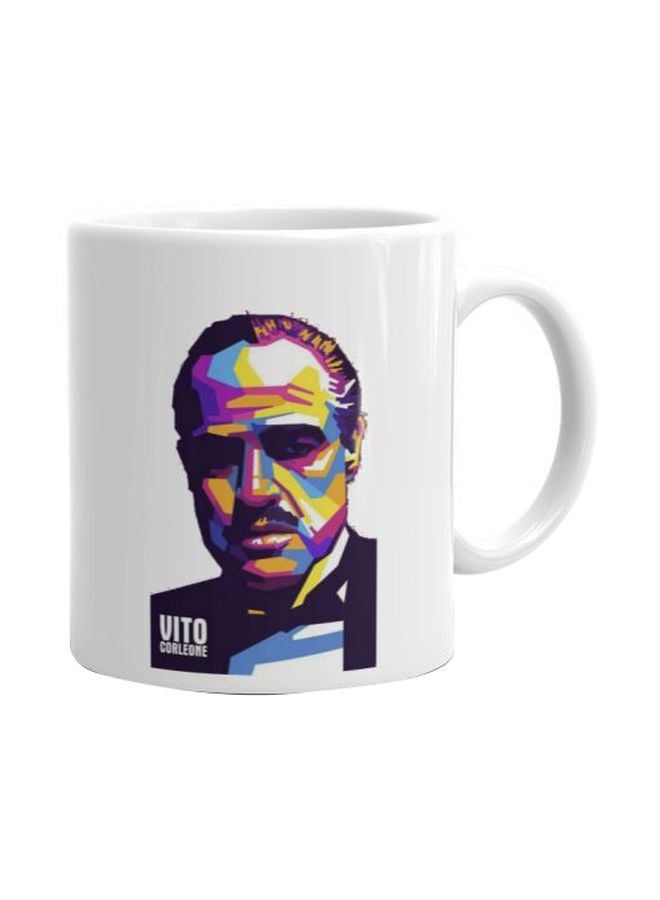 أوسلو مج من السيراميك بطبعة أبيض/أسود/أصفر