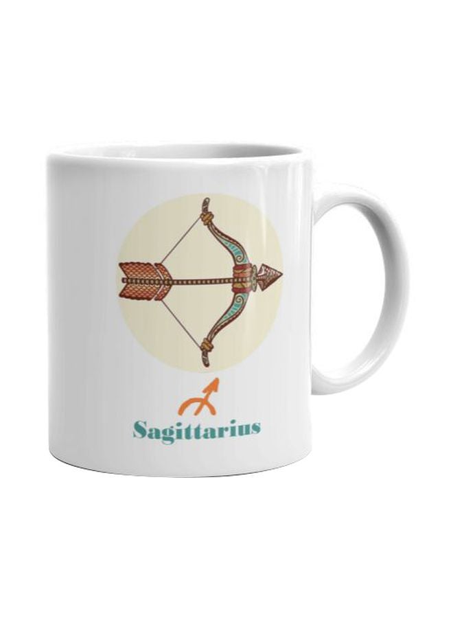 Sagittarius Printed Mug White/Blue/Yellow - Image 1