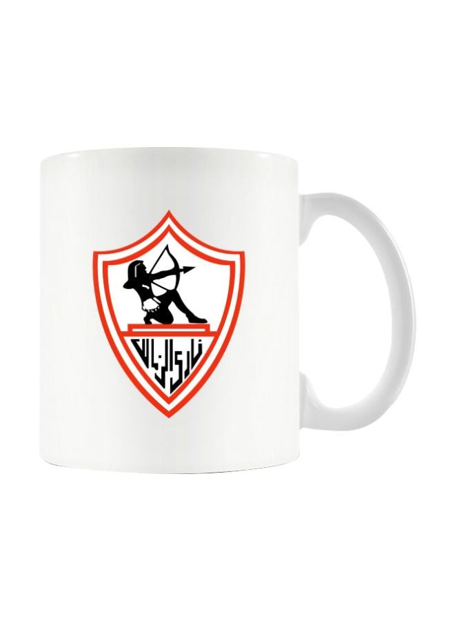 Zamalek Logo Printed Mug White/Red/Black Standard