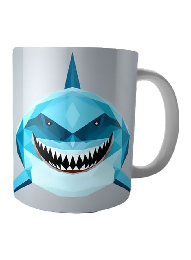 Fast Print Printed Ceramic Mug Grey/Blue/Black