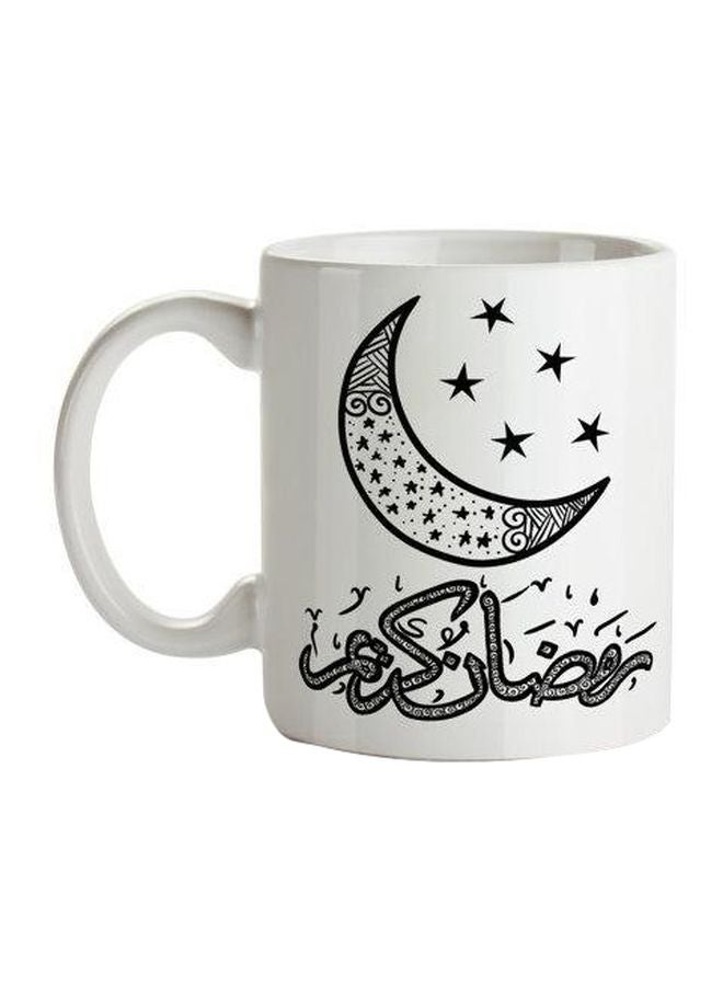 بي.إتش - مج قهوة بطبعة عن شهر رمضان أبيض/ أسود - Image 1