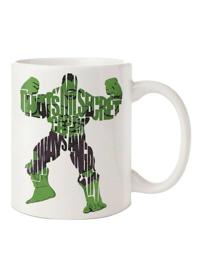 Hazel - Hulk Printed Mug White/Green/Black Standard Size - Image 1