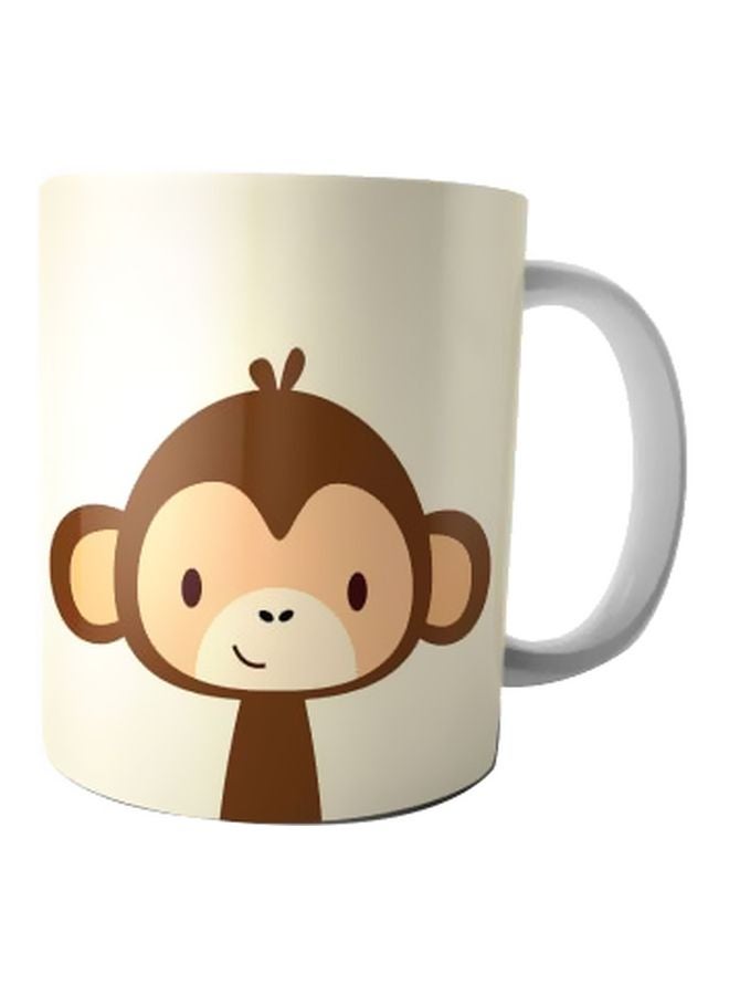 فاست برينت مج من السيراميك بطبعة بيج/بني/أسود