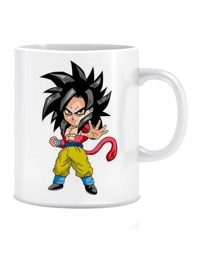 مج قهوة بطبعة مستوحاة من مسلسل الأنمي "Dragon Ball Z" أبيض/أسود/أصفر Standard