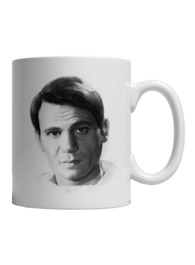 Printed Ceramic Mug White/Black/Grey