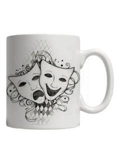p.h Printed Ceramic Mug White/Black/Grey 
