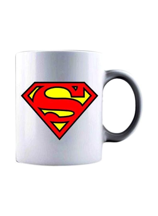 Printed Ceramic Mug White/Red/Yellow