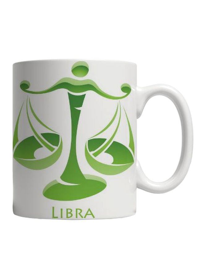 PH Printed Ceramic Mug White/Green 