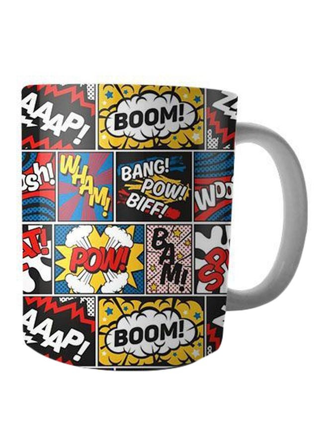 فاست برينت مج قهوة من السيراميك مزين بطبعة متعدد الألوان