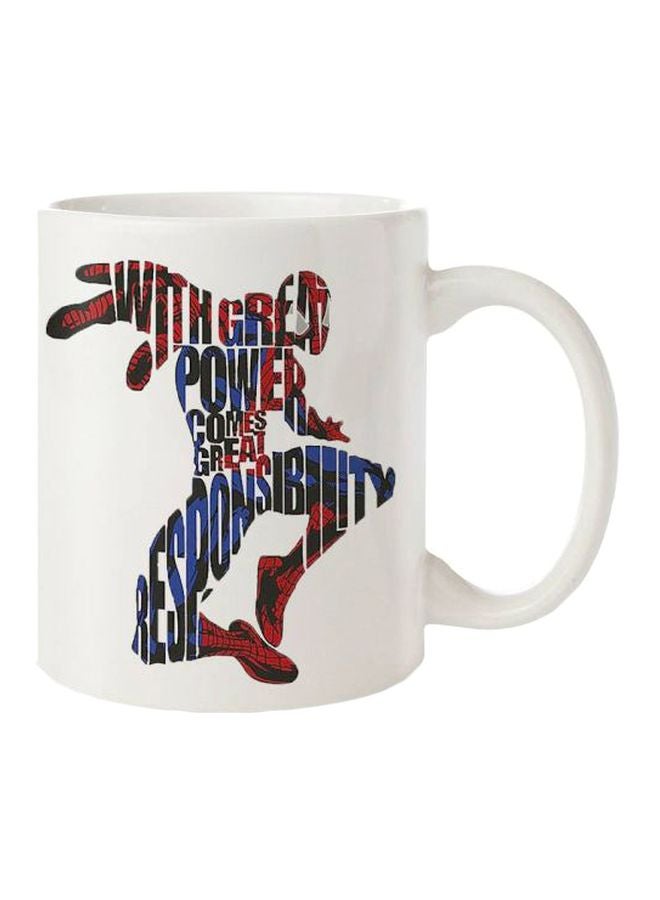 Hazel - Printed Ceramic Mug White/Blue/Red - Image 1
