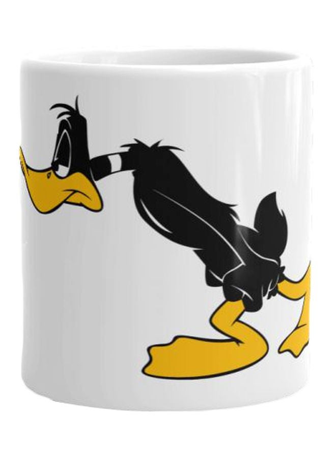 Daffy Duck Printed Mug White/Black/Yellow - Image 1