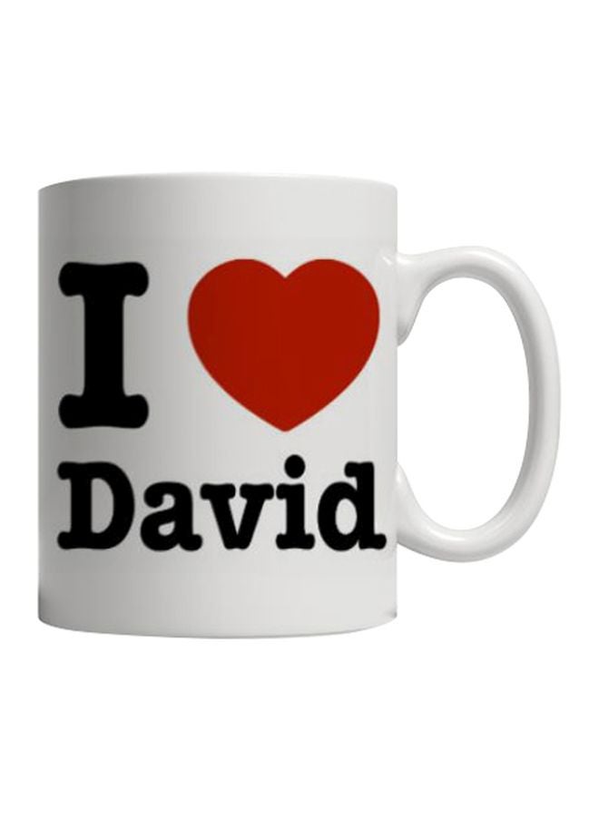 مج من السيراميك بطبعة أسود / أبيض / أحمر