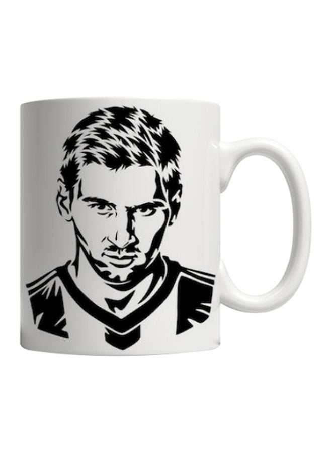 PH Messi Printed Ceramic Mug White/Black Standard 