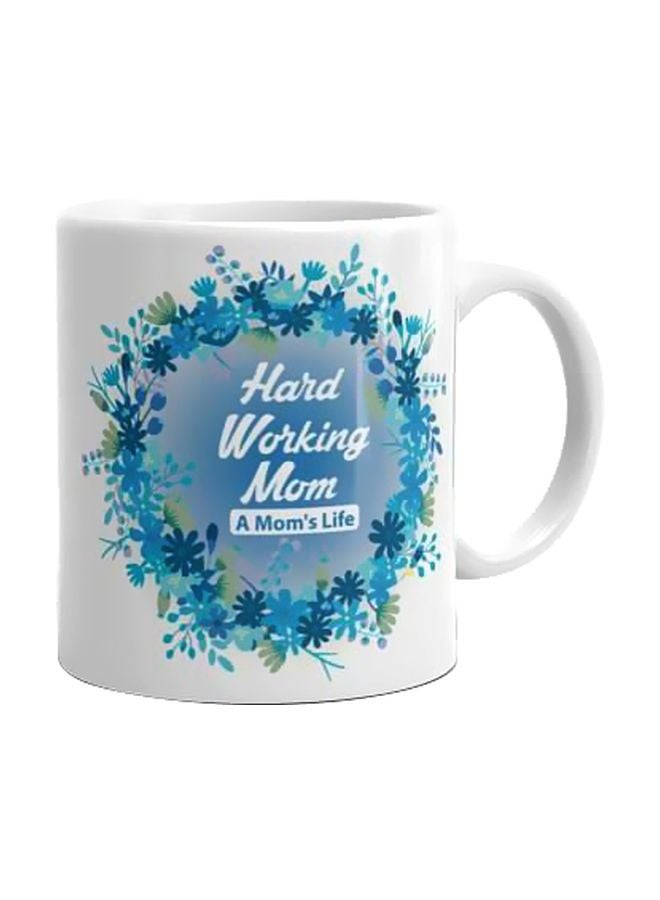 Printed Ceramic Mug White/Blue/Green - v1566998182/N29467086A_1