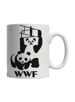 p.h Printed Ceramic Mug White/Black 