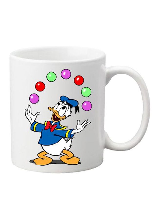 Printed Ceramic Mug White/Blue/Pink