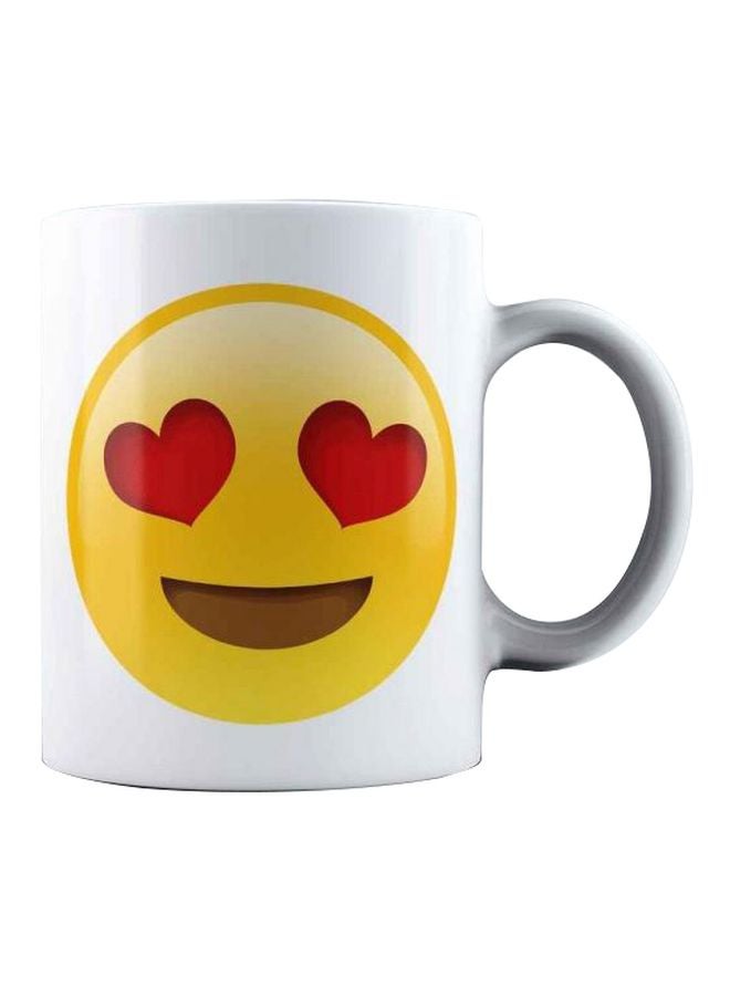 PH Printed Ceramic Mug Yellow/Red/White