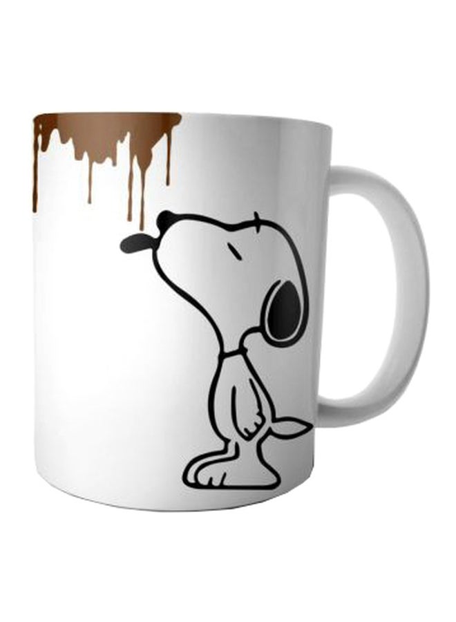 Fast Print Dog Printed Coffee Mug White/Black/Brown Standard