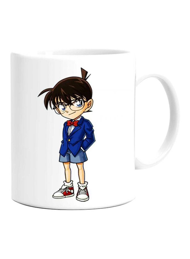 FMSTYLES - Detective Canon Printed Mug White/Blue/Beige - Image 1