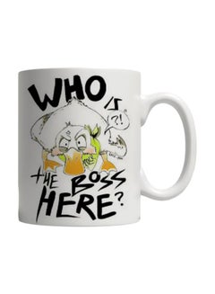 p.h Quote Printed Coffee Mug White/Black/Yellow 
