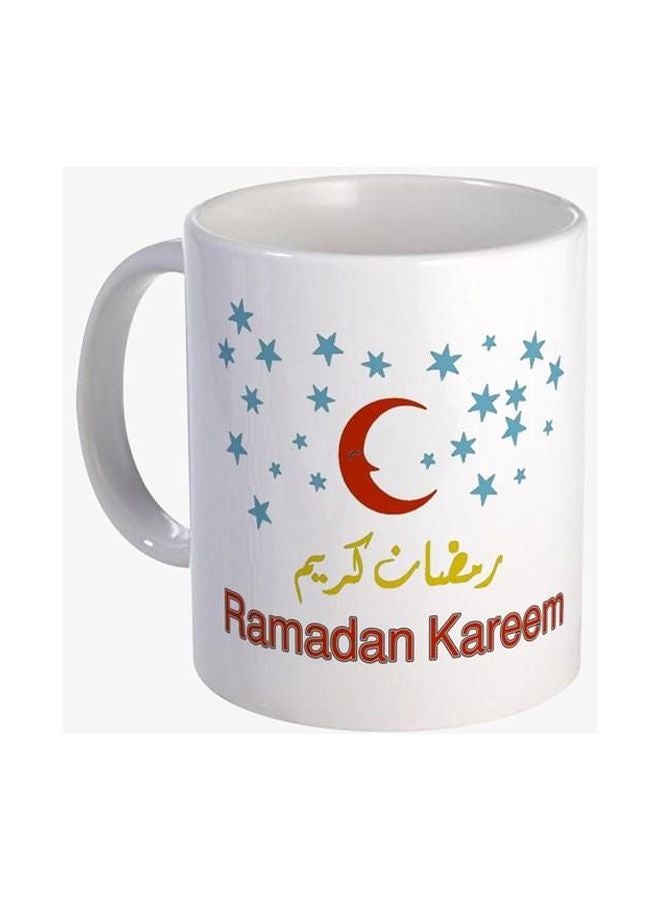 مج مطبوع بعبارة رمضان كريم أبيض/أزرق/أحمر