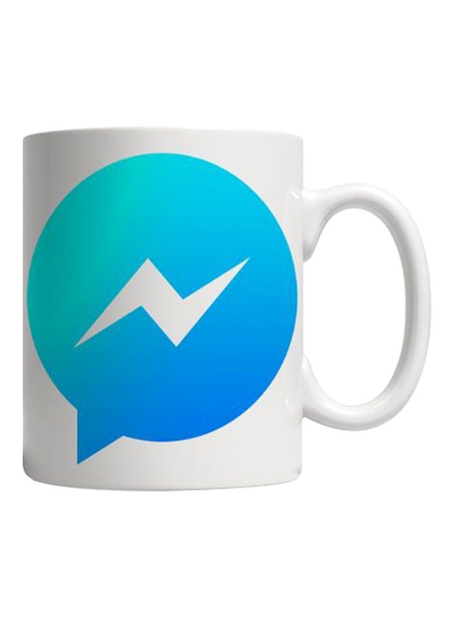 Messenger Logo Mug White/Blue