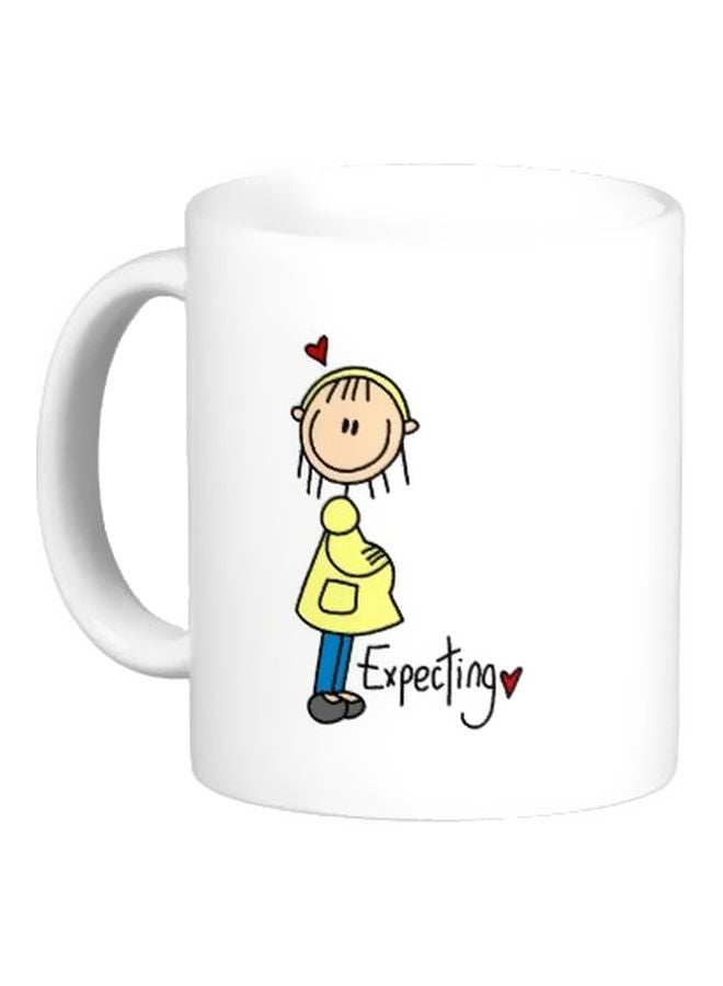 Expecting Printed Mug White/Yellow/Black