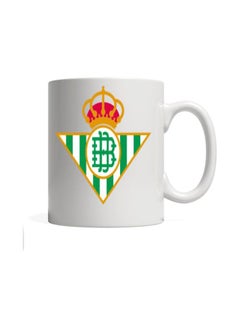 p.h Printed Ceramic Mug White/Green/Yellow 