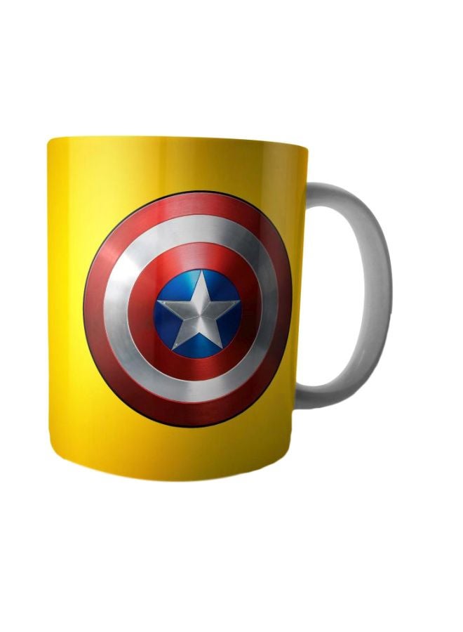 ويب أفندي مج من السيراميك بطبعة أصفر/أحمر/أزرق