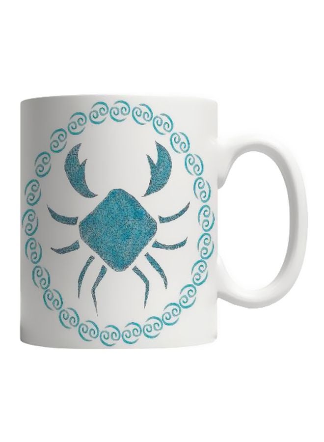 PH Printed Ceramic Mug White/Blue