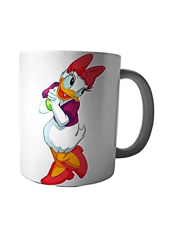 فاست برينت مج قهوة من السيراميك مزين بطبعة أبيض/أحمر/أصفر Standard